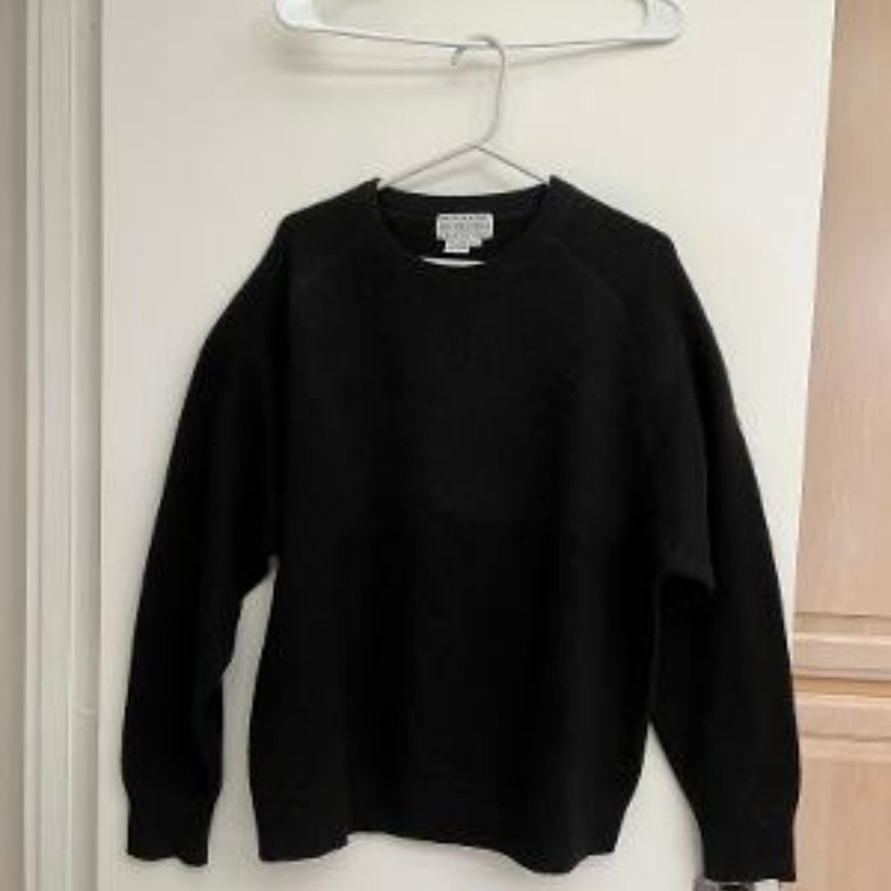Saks Fifth Avenue Folio Collection Men's Sweater Black  Large 100% Cashmere